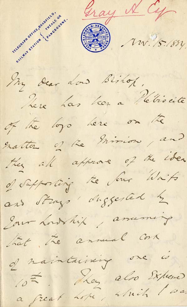 Large size image of Case 2 7. Letter from Helen May  15 November 1884
 page 1