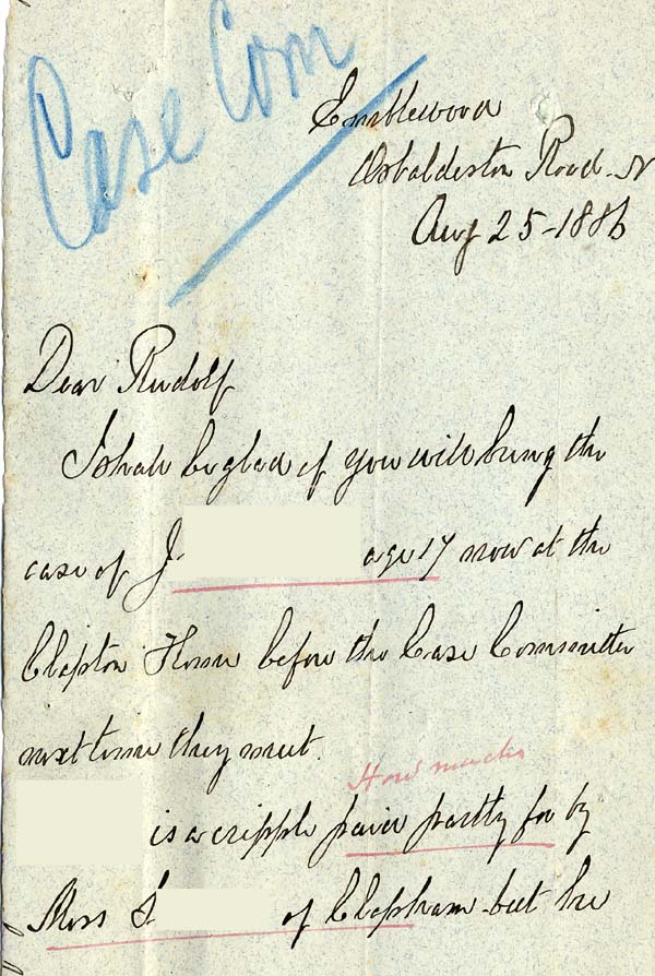 Large size image of Case 2 9. Letter from H. R. Roxby  25 August 1886
 page 1