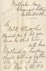 Image of Case 2 2. Letter from Sarah Baillie, Matron of Motherless House, Southend on Sea  c. 6 September 1882
 page 1