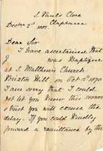 Image of Case 2 4. Letter from Miss S.  2 December 1882
 page 1