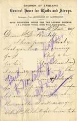 Image of Case 2 10. Letter from Mr McLaine Hon. Sec. of Boys Receiving House for the London Diocese  16 January 1887
 page 1