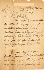 Image of Case 2 16. Letter from J.  5 February 1907
 page 1