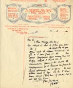 Image of Case 2 50. Letter to Revd Westcott from Mr Frost  4 March 1930
 page 1