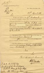 Image of Case 86 3. Letter from the War Office 25 April 1883
 page 1