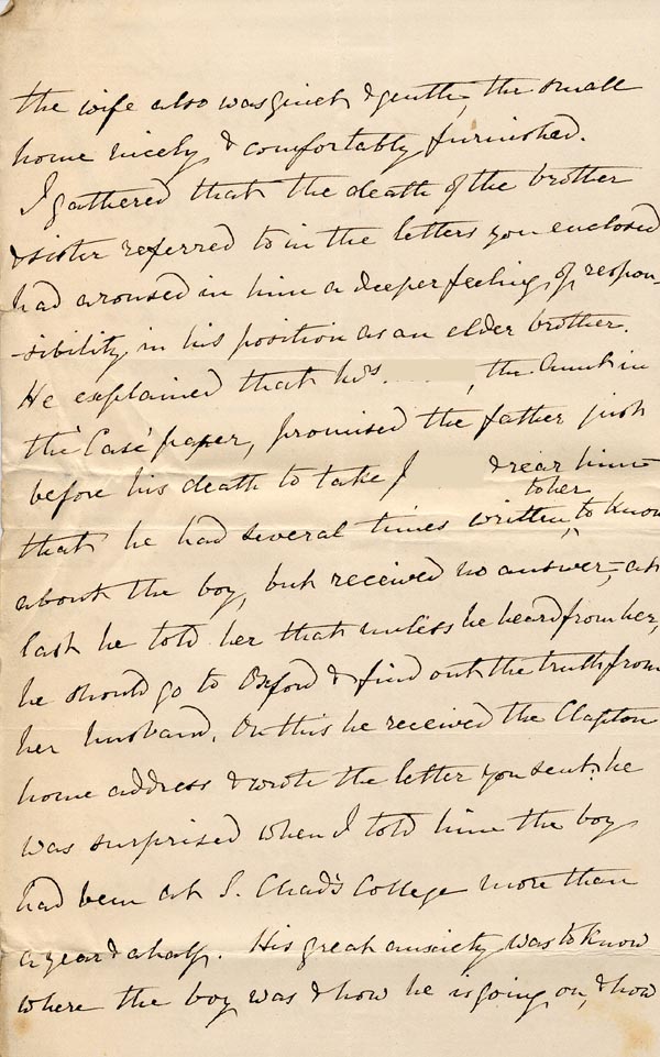 Large size image of Case 176 3. Letter from Sister Emma, House of the Holy Child, 4 June 1886
 page 2