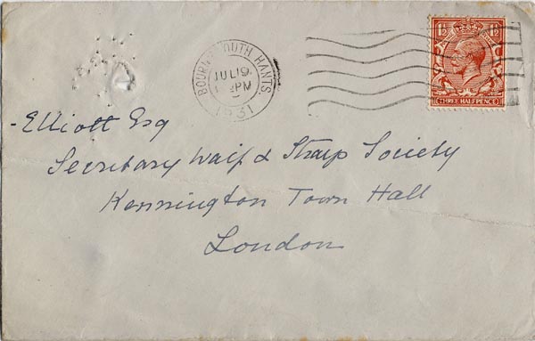 Large size image of Case 189 6. Letter from Miss J. 18 July 1931
 page 1