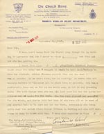 Image of Case 189 17. Letter from the Church Army, Women's Work-Aid Relief, 2 September 1931
 page 1