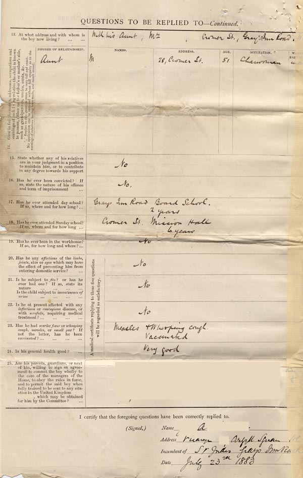 Large size image of Case 201 1. Application to Waifs and Strays' Society 23 July 1883 
 page 2