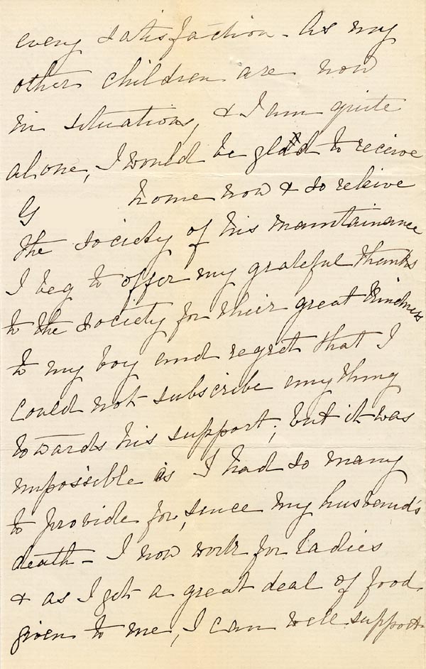 Large size image of Case 224 2. Letter from G's mother c. 4 March 1889
 page 2