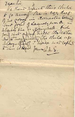 Large size image of Case 240 5. Letter from E's mother with note from Fareham Home attached  [January 1888]
 page 2