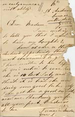 Image of Case 240 5. Letter from E's mother with note from Fareham Home attached  [January 1888]
 page 1
