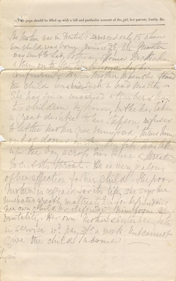 Large size image of Case 326 1. Application to Waifs and Strays' Society c. June 1884
 page 3