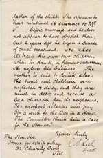 Image of Case 326 2. Letter from the Society for Organising Charitable Relief and Repressing Mendicity 18 June 1884
 page 2