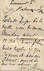 Image of Case 476 3. Postcard requesting a meeting with Revd Edward Rudolf about the girls  [November 1893]
 page 2