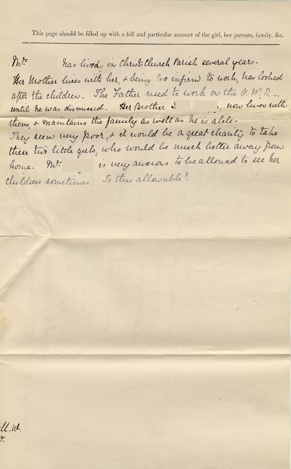 Large size image of Case 477 1. Application to Waifs and Strays' Society  17 April 1885
 page 3