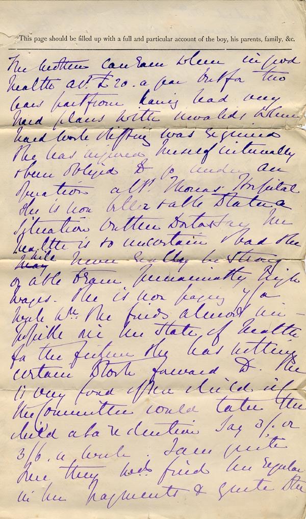 Large size image of Case 485 1. Application to Waifs and Strays' Society  27 April 1885
 page 3