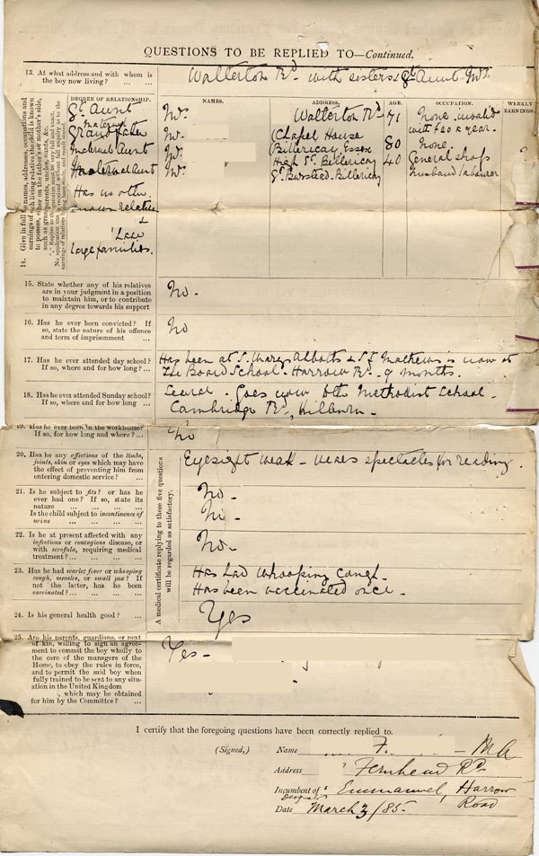 Large size image of Case 517 1. Application to Waifs and Strays' Society  3 March 1885
 page 2