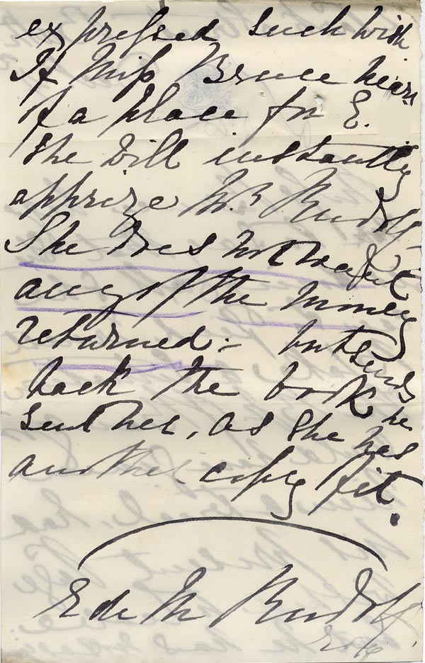 Large size image of Case 517 15. Letter from Miss M.S. Bruce  4 December [1888]
 page 2
