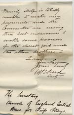 Image of Case 517 2. Letter accompanying application form  3 March 1885
 page 2