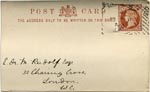 Image of Case 517 27. Postcard from E. 11 November 1889
 page 1