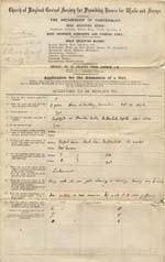 Image of Case 542 1. Application to the Waifs and Strays' Society  3 October 1885
 page 1