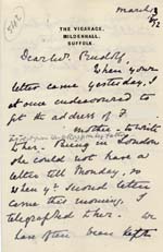 Image of Case 542 12. Letter from Mildenhall giving the address of F's mother  13 March 1892
 page 1