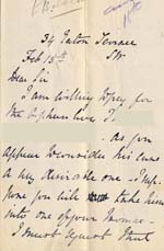 Image of Case 588 3. Letter from F. Brodrick  15 February [1886] 
 page 1