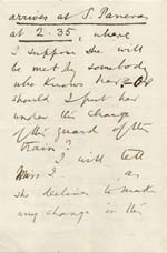 Image of Case 749 11. Letter from the Vicar of Keysoe concerning arrangements for A's journey to London and includes further discussion of the vegetarian diet provided by the foster mother  12 August 1892
 page 2