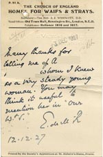 Image of Case 795 15. Note from Revd Edward Rudolf about A.  12 December 1927
 page 2