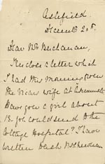 Image of Case 866 6. Letter from the a Local Secretary of the Society to Mr Buchanan enclosing the above letter
 page 1