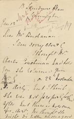 Image of Case 866 9. Letter from Miss Grainger about C.  13 January 1888
 page 1