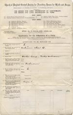 Image of Case 940 1. Application to Waifs and Strays' Society  6 April 1887
 page 1