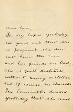 Image of Case 942 13. Letter from the Female Mission, Greenwich giving details of A's plight  8 June 1894
 page 2