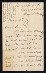 Image of Case 942 18. Letter from Hemel Hempstead about overcrowding  18 May 1895
 page 1