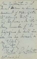 Image of Case 942 27. Letter from Beatrice Lockett in Liverpool.  This may have been misfiled, it does not seem to belong to this case  29 March 1896
 page 3