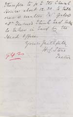 Image of Case 942 29. Letter from Hemel Hempstead arranging a meeting with Revd Edward Rudolf at Church House  5 August 1896
 page 2