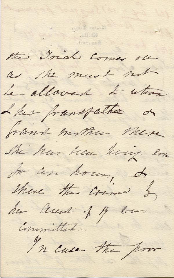 Large size image of Case 1024 4. Letter from Mrs Thompson  29 April 1887
 page 2