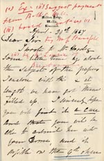 Image of Case 1024 4. Letter from Mrs Thompson  29 April 1887
 page 1