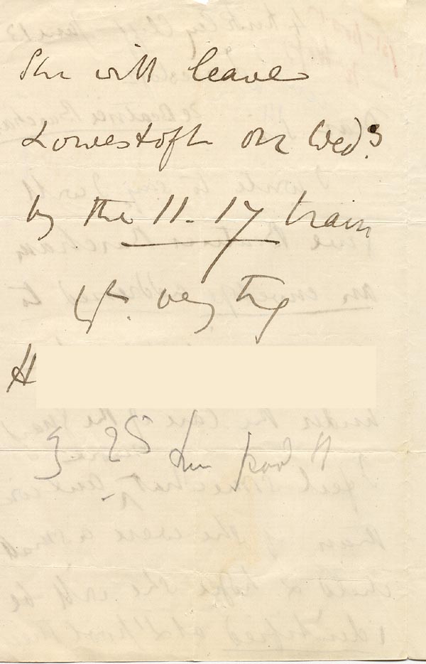 Large size image of Case 1047 3. Letter regarding B's travel to the home  13 June 1887
 page 2