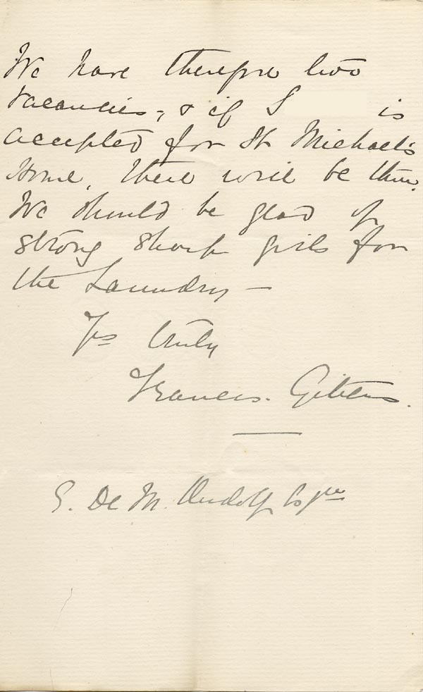 Large size image of Case 1047 9. Letter from Miss Gittens, Industrial Home, Fareham  1 March 1890
 page 2