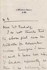 Image of Case 1047 4. Letter from A. L. Lee c. 1887 
 page 1