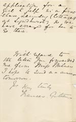 Image of Case 1047 8. Letter from Miss Gittens, Industrial Home, Fareham 26 February 1890
 page 2