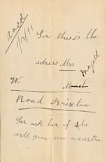 Image of Case 1047 12. Letter from B. c. 27 November 1891
 page 4