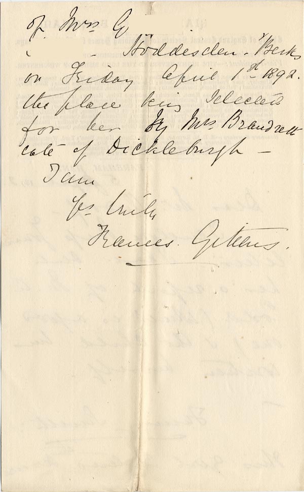 Large size image of Case 1106 9. Letter from the Girls Industrial Home, Fareham 5 April 1892
 page 2