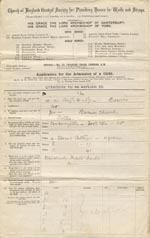 Image of Case 1106 1. Application to the Waifs and Strays' Society 29 July 1887
 page 1
