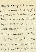 Image of Case 1106 2. Excerpt of letter from Hillingdon vicarage c. early 1891
 page 2