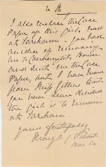 Image of Case 1106 16. Letter from Girls Industrial Home, Fareham c. February 1894
 page 1