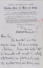 Image of Case 1109 3. Letter from Mrs B., Frome home 12 August 1889
 page 1