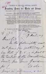 Image of Case 1109 5. Letter from Mrs Johnson, Malvern and Worcester home 12 August 1889
 page 1