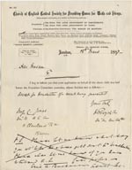 Image of Case 1138 4. Letter to Mrs C. Jonas, Barnes Ladies Association 28 March 1887
 page 1